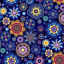 BBM25 Sahul Land Dots Blue (Aboriginal) Suggested Border