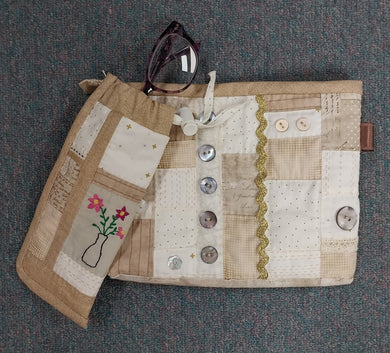 Hand Stitching Eye Glass Case or Zipper Bag