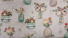 Load image into Gallery viewer, BBM &quot;Blush Vases&quot; Border Fabric