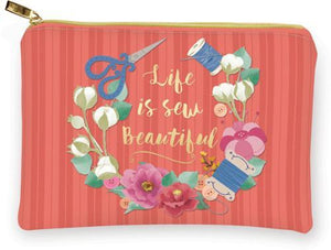 Glam Bag "Life is Sew Beautiful" Coral